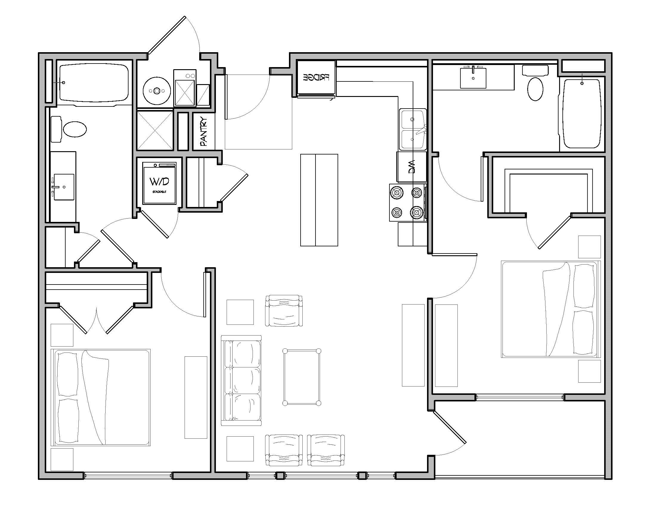 Floor Plans of Central West Apartments in Salt Lake City, UT